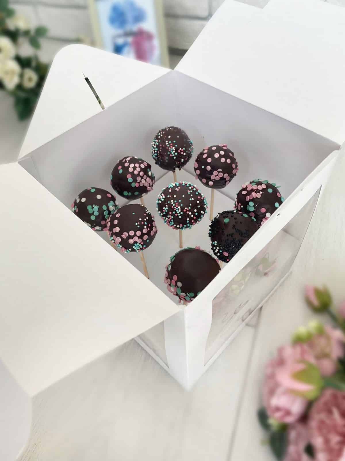 Упаковка под кейк-попсы/пряничный домик, белая — изображение 2